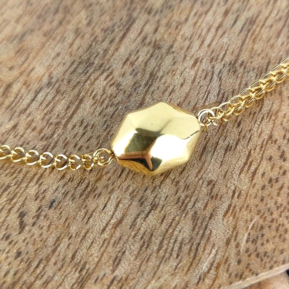 Gold Beaded Matinee Necklace - Picture 5 of 6